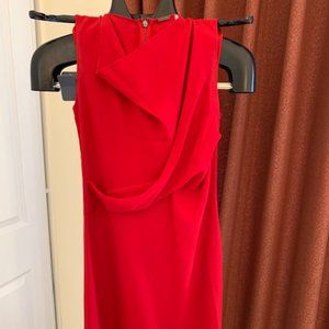 Elie Tahari Red Silk Sheath Dress